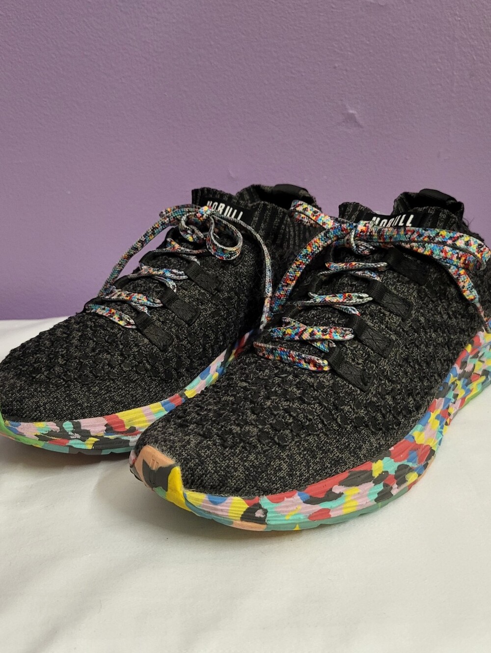 Colorful NOBULL Wild Runners All Day Knit Sneakers Slip-on Shoes Unisex Mens 8.5 - Picture 8 of 14